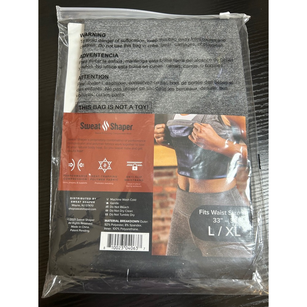 Sweat Shaper Athletic Tank Heather Grey L XL Heat Trapping Design for Sweating - Picture 2 of 2